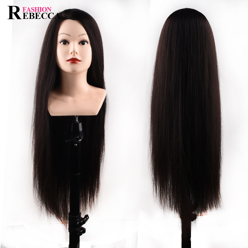 Rebecca 8-24Inches Female Human Hair Doll Manikies Wholesale Mannequin With Hair Barber Mannequin Training Head Mannequins