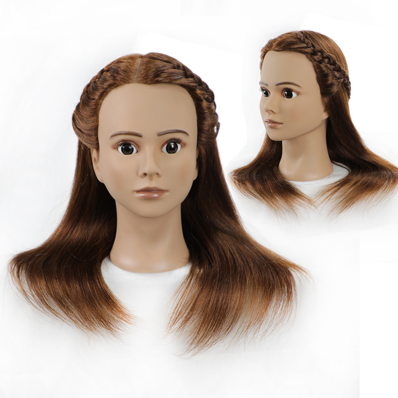 Factory outlet Cosmetology 100% Real Human Hair Salon Practice Hairdresser Training Head Mannequin Dummy Doll Mannequin Head