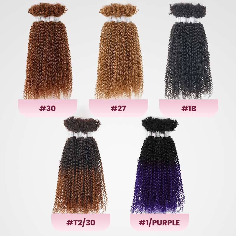 Wholesale Human Afro Kinky V Bulk Natural Curly Hair for Kinky Twist Crochet Braiding Hair