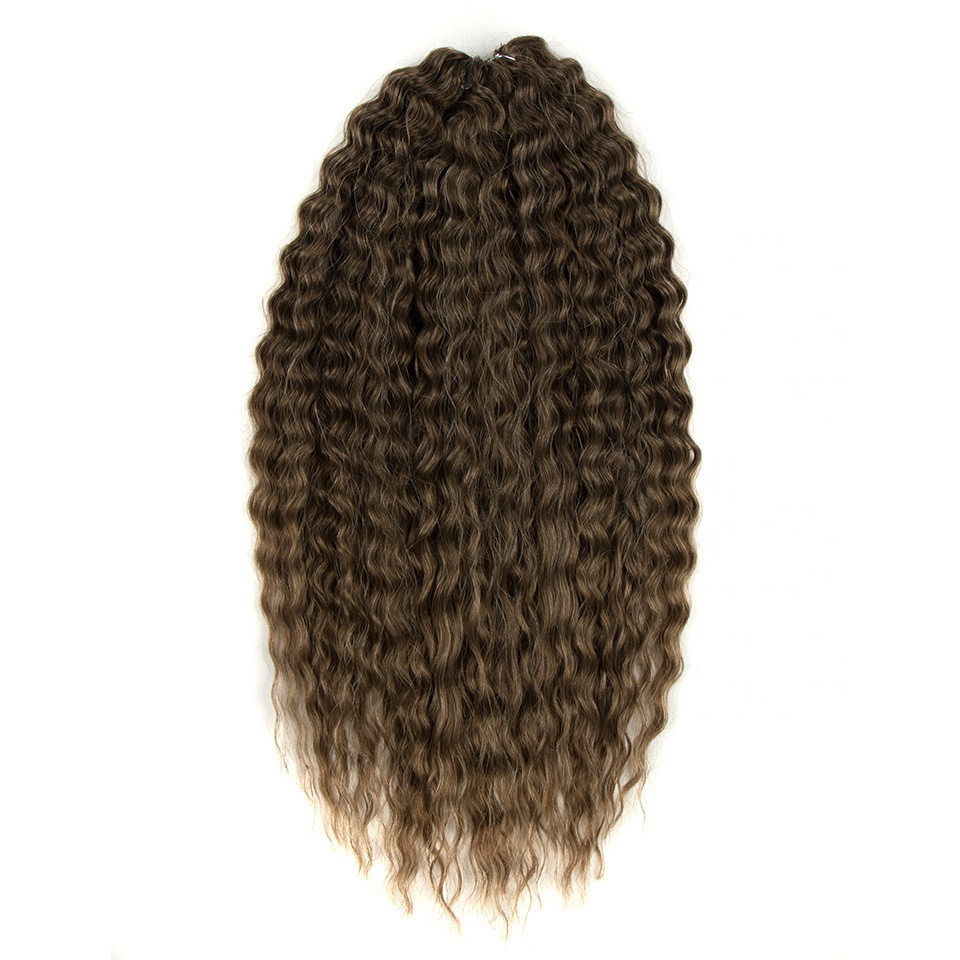 Popular in Russia Long Synthetic Curly Wave Twist Loose Deep Wave Hair Crochet Hair Synthetic Braiding Hair Bundles Extensions