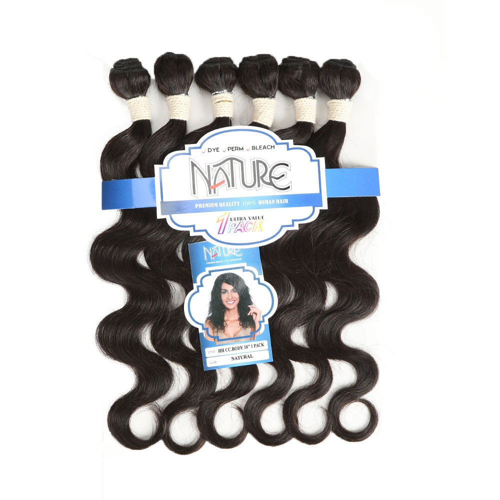 Noble new arrival big package 6 in 1 pack virgin Indian body remy  hair weaving for cheap Human Hair Weave Bundles