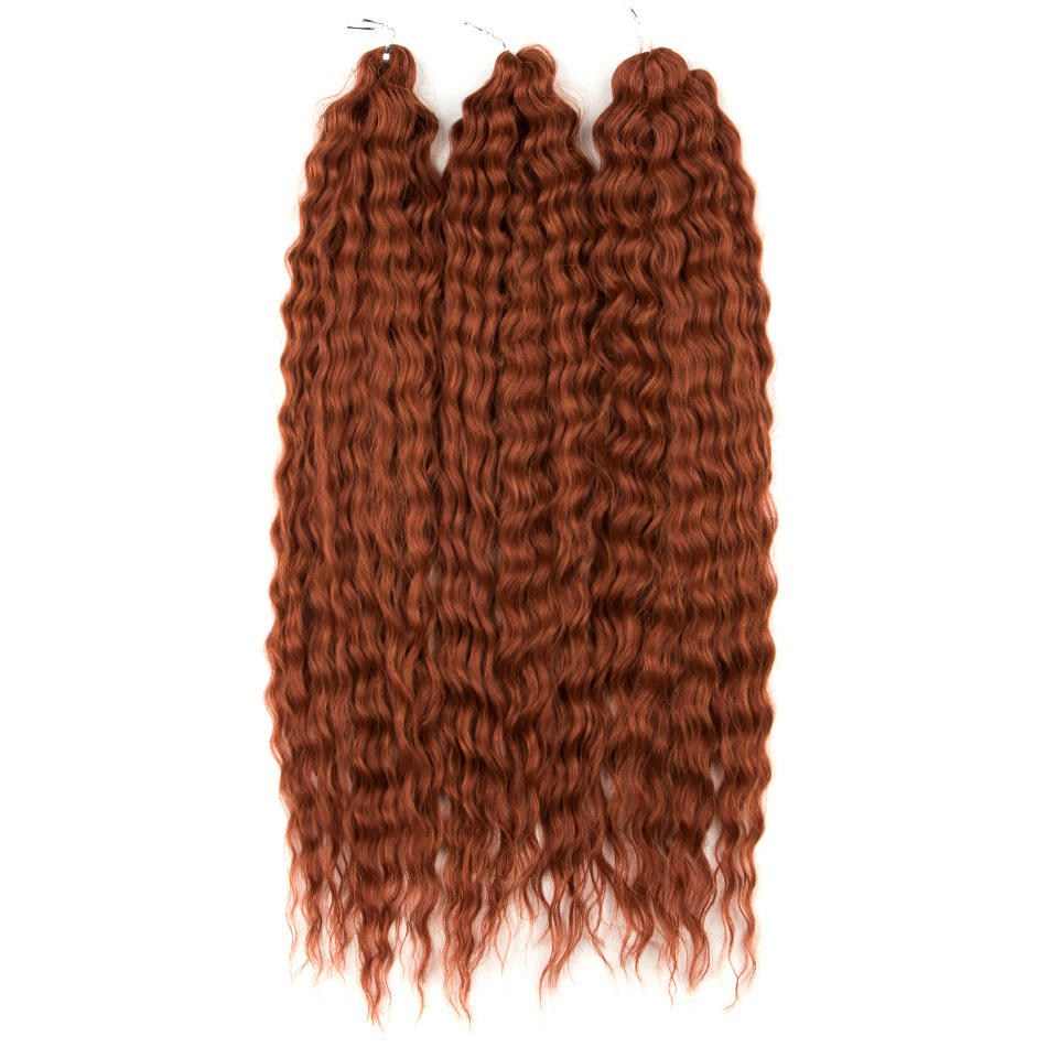 Popular in Russia Long Synthetic Curly Wave Twist Loose Deep Wave Hair Crochet Hair Synthetic Braiding Hair Bundles Extensions