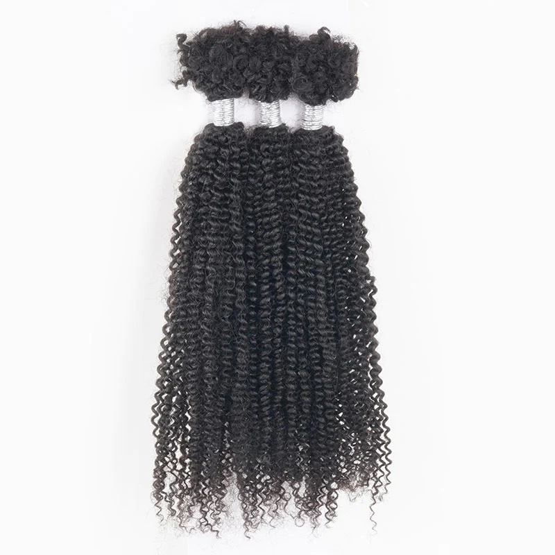 Wholesale Human Afro Kinky V Bulk Natural Curly Hair for Kinky Twist Crochet Braiding Hair