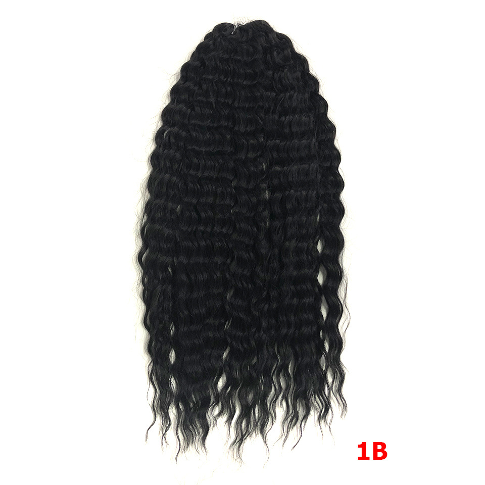 Popular in Russia Long Synthetic Curly Wave Twist Loose Deep Wave Hair Crochet Hair Synthetic Braiding Hair Bundles Extensions