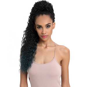 Noble new style clip in long ponytail hair pieces synthetic hair extension for black women ponytail