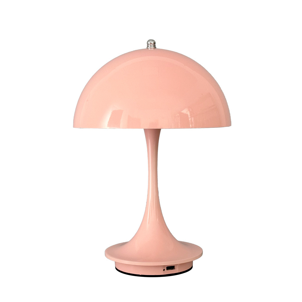 Mushroom table lamp rechargeable home rechargeable table lamp touch dimmer cordless rechargeable table lamp