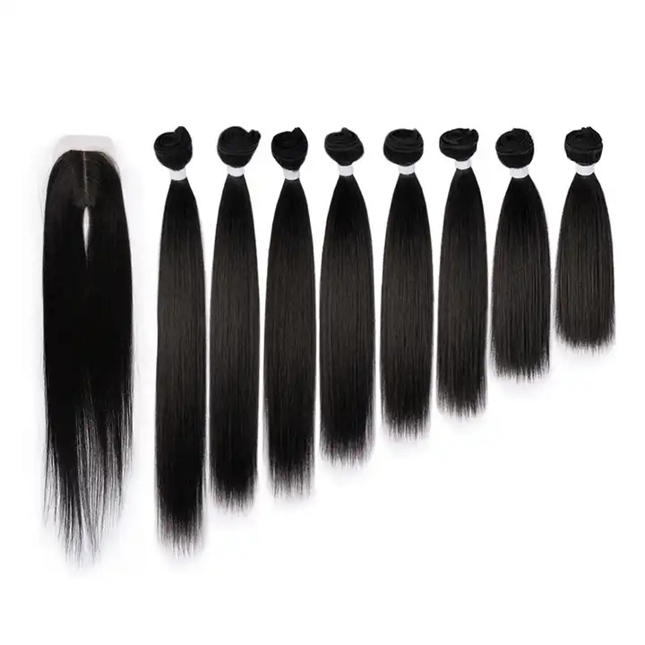 Rebecca Bone Straight Hair Bundles High Temperature Flame-retardant Fiber Synthetic Long Synthetic Yaki Straight Hair Bundles