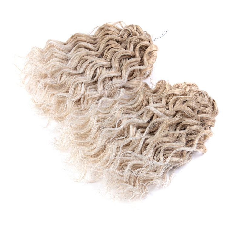 Synthetic Afro Curly Hair Crochet Braids High Temperature Russian Jessica Ariel Monica Deep Wavy Twist Crochet Hair Extension