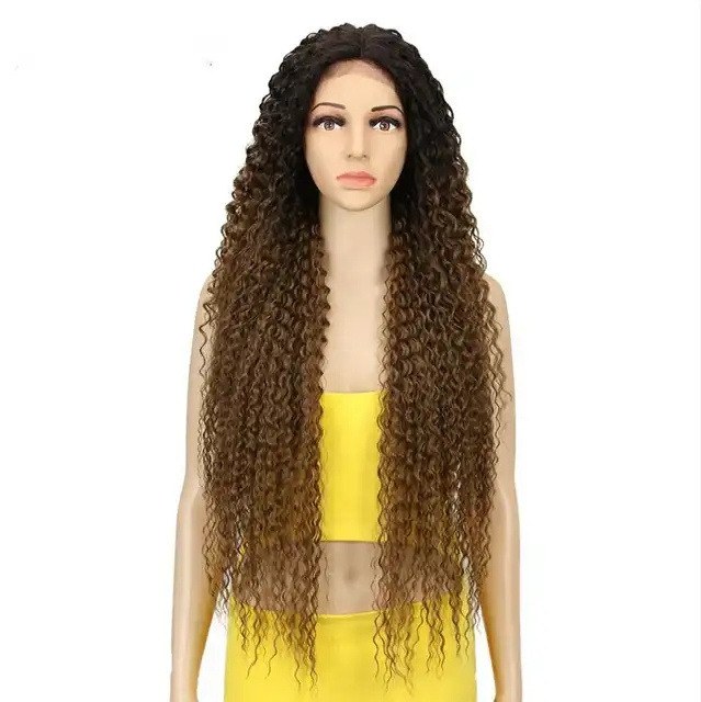 Rebecca noble freedom quality realistic wigs black women colored cheap kinky curly curl synthetic hair lace front wig