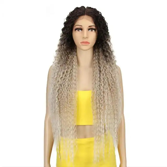 Rebecca noble freedom quality realistic wigs black women colored cheap kinky curly curl synthetic hair lace front wig