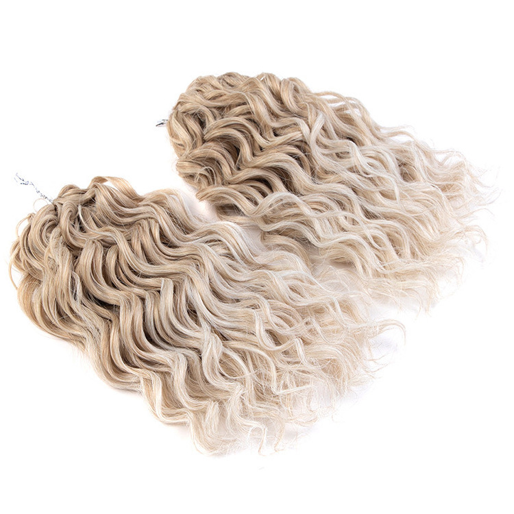 Synthetic Afro Curly Hair Crochet Braids High Temperature Russian Jessica Ariel Monica Deep Wavy Twist Crochet Hair Extension