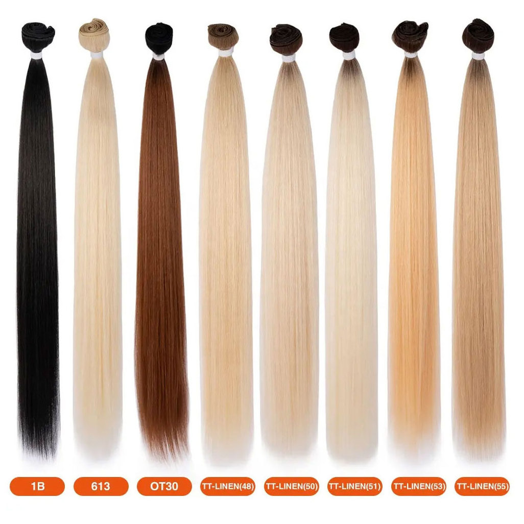 Rebecca Wholesale Synthetic Hair Bundles Ombre Straight Hair Bundles Synthetic Hair Extension Super soft smooth natural black