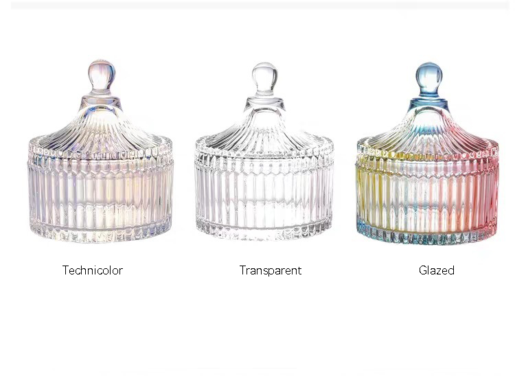 High grade glass candy cup sugar bowl glass candy jar box strong and durable glass box for candy