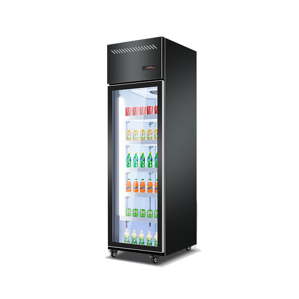 OEM The Best Single Door Commercial Glass Display Showcase Drink Coolers Upright Fridge For Sale