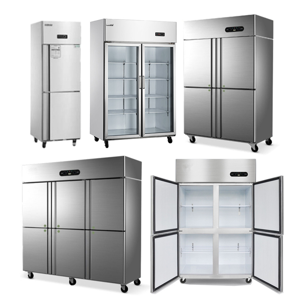 Rebirth certificated 3 Door Upright Commercial Refrigerators And Freezers In Stainless Steel American Style Chiller