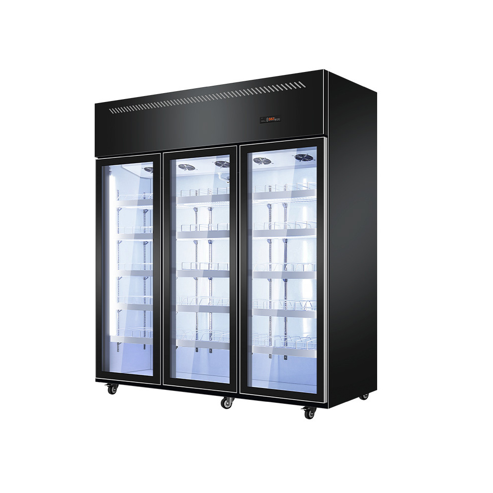 OEM The Best Single Door Commercial Glass Display Showcase Drink Coolers Upright Fridge For Sale