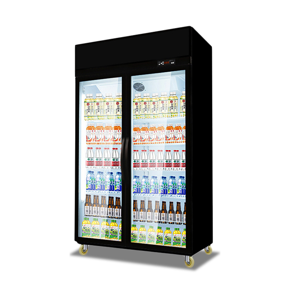 Supermarket  Upright Glass Door Air Cooling Display Cooler Beverage Beer Flower Commercial Showcase Fridge Refrigerator