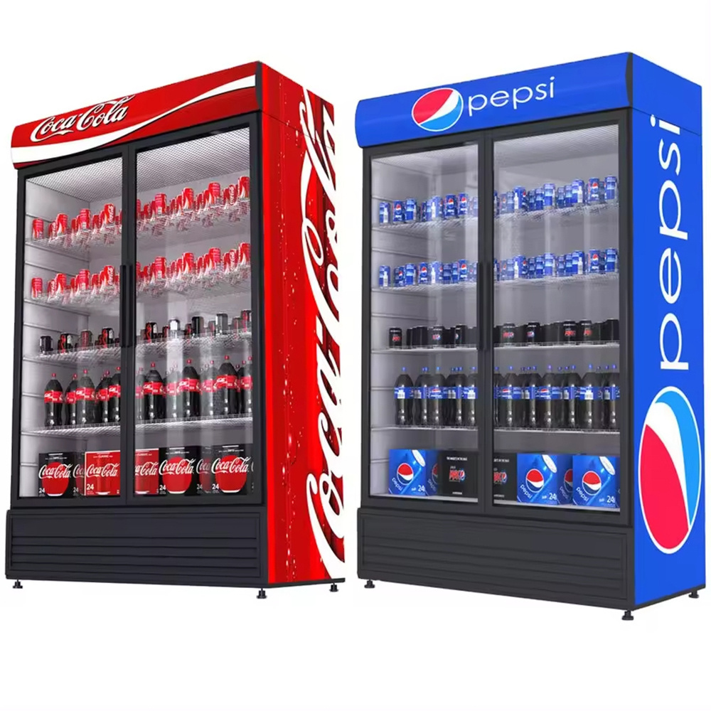 Pepsi Refrigerator with Glass Door for Beverage Display and Promotion