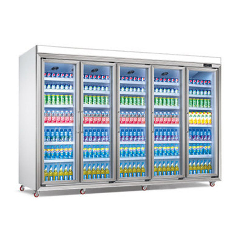 Dairy fruit and vegetable commercial open cooler commercial fridge for drinks round refrigerator