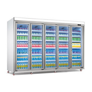 Dairy fruit and vegetable commercial open cooler commercial fridge for drinks round refrigerator