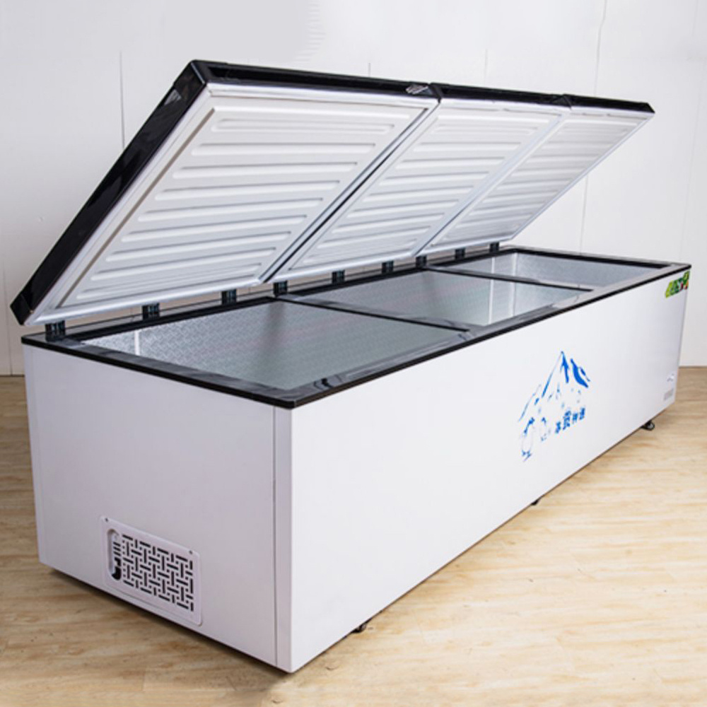 Rebirth Factory Direct Sell Frozen Freezers Curved Glass Mini Ice Cream Display Freezer For Supermarket