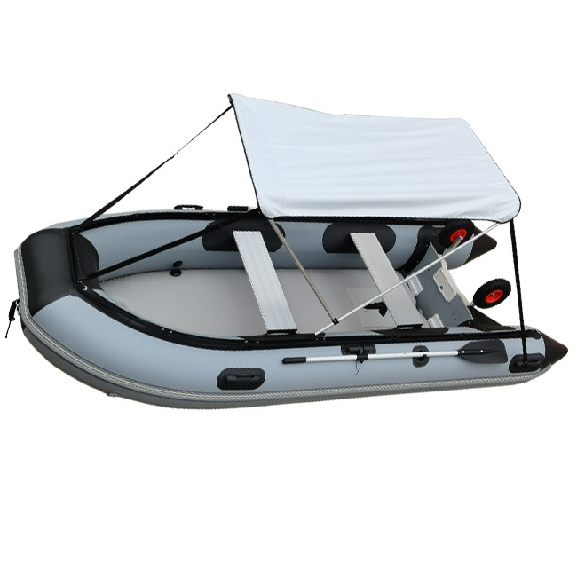 Sport Aluminum Floor 12ft Foldable Inflatable Boat 380cm Orca Hypalon/PVC Rowing  Boat