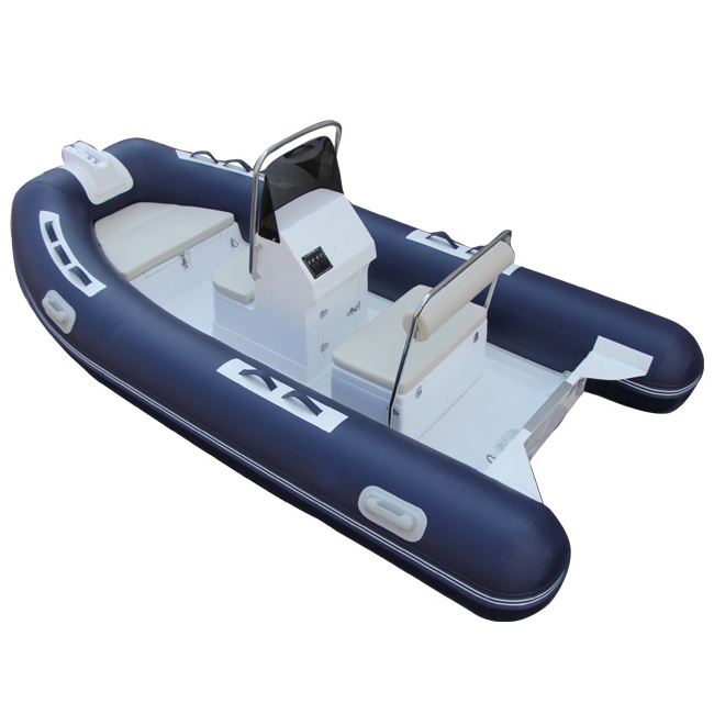 RIB360 12ft Hypalon Orca Fiberglass Hull Inflatable Boat With 5 Capacity For Funny