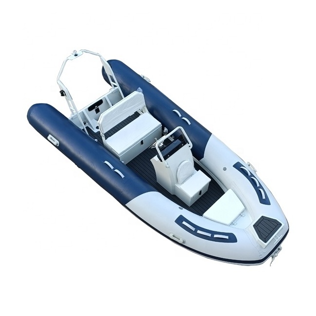 14ft RIB430 Hypalon/PVC Open Fishing Dinghy Aluminum Rib Inflatable Boats For Sale