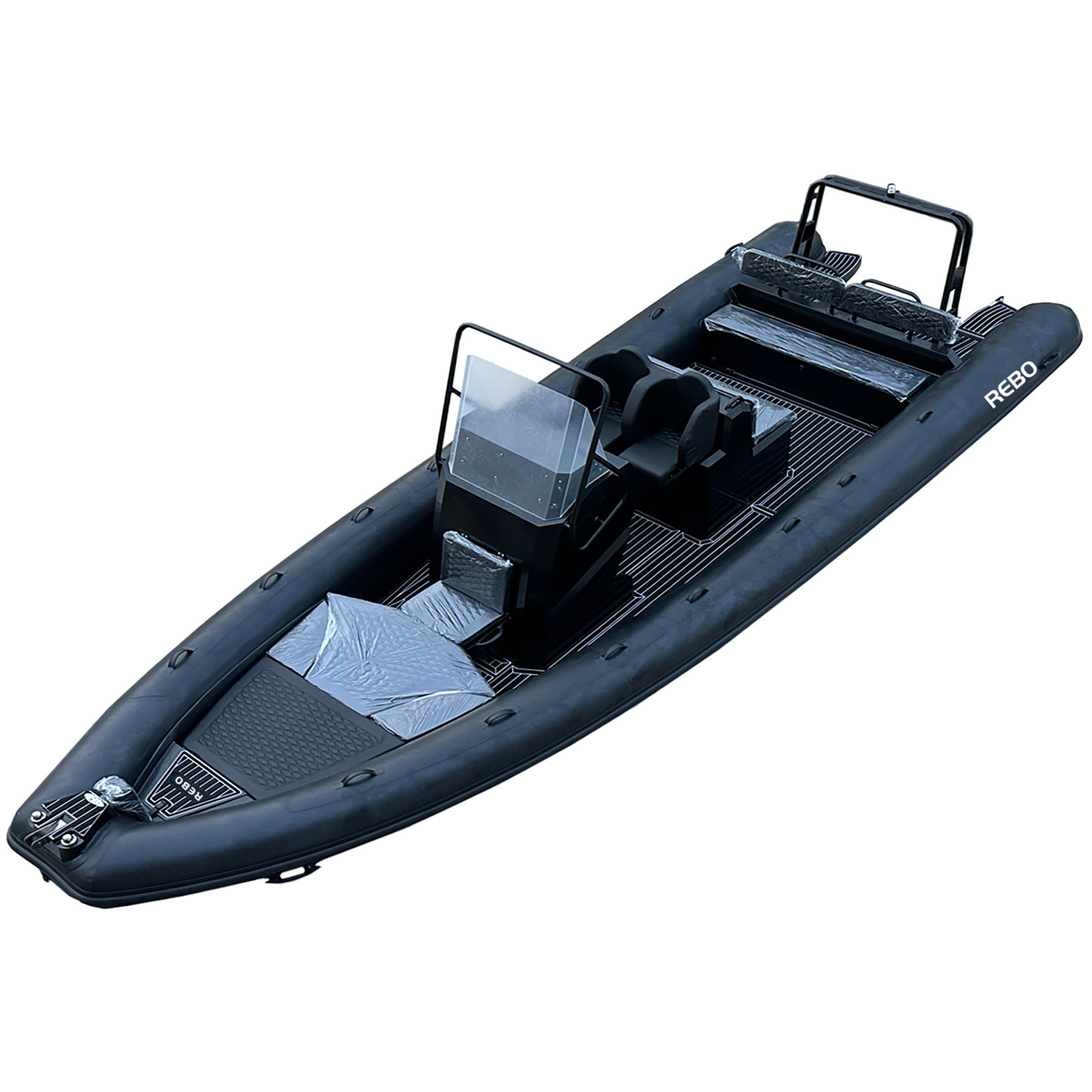 Deluxe Sport 25ft RIB 760 Hypalon Orca Durable Aluminum Deep V Hull Inflatable RIB Boat With Sofa Seat