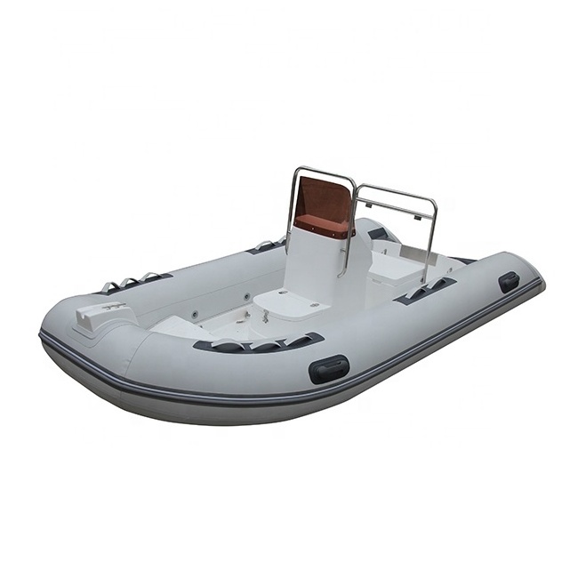 Centre Console 12ft RIB 360 Fiberglass Hull Deep V Shape  PVC/Hypalon Inflatable Boat With Seat Box