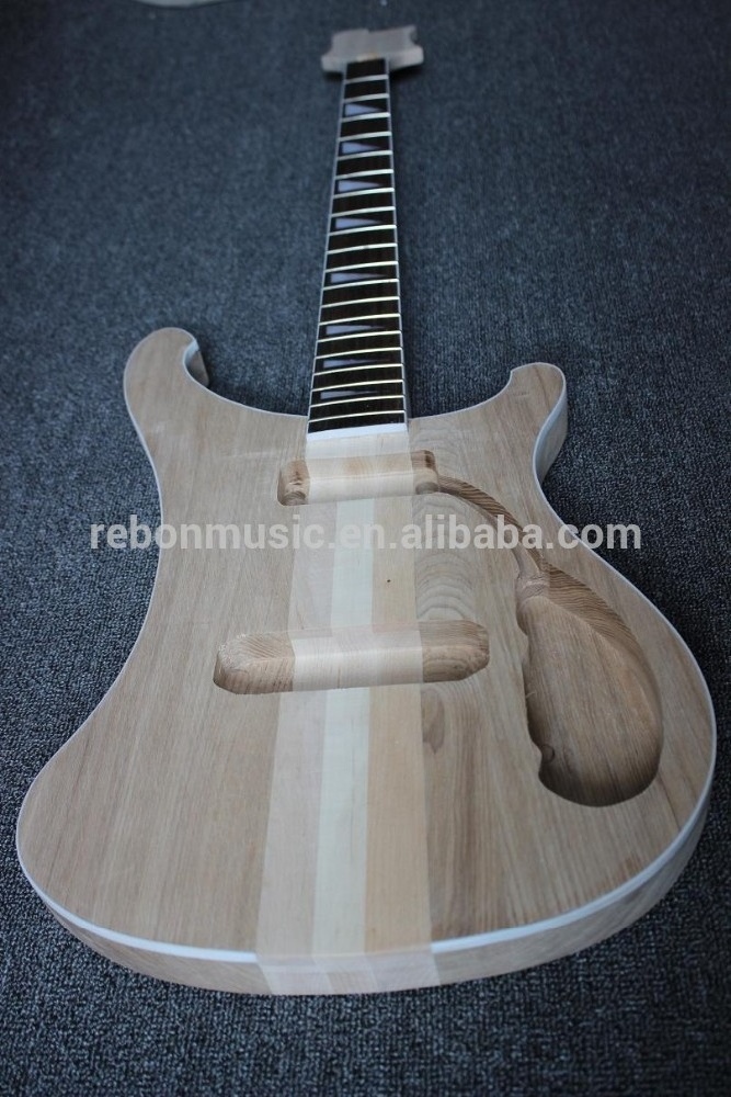 Weifang Rebon 4 string unfinished ricken neck through body electric bass guitar kit