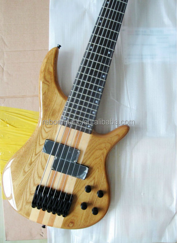 Weifang Rebon 7 string neck through body electric bass Guitar