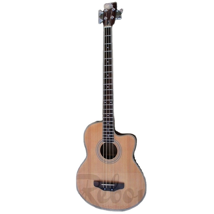 Weifang Rebon 4 String acoustic bass electric guitar with 4Band EQ