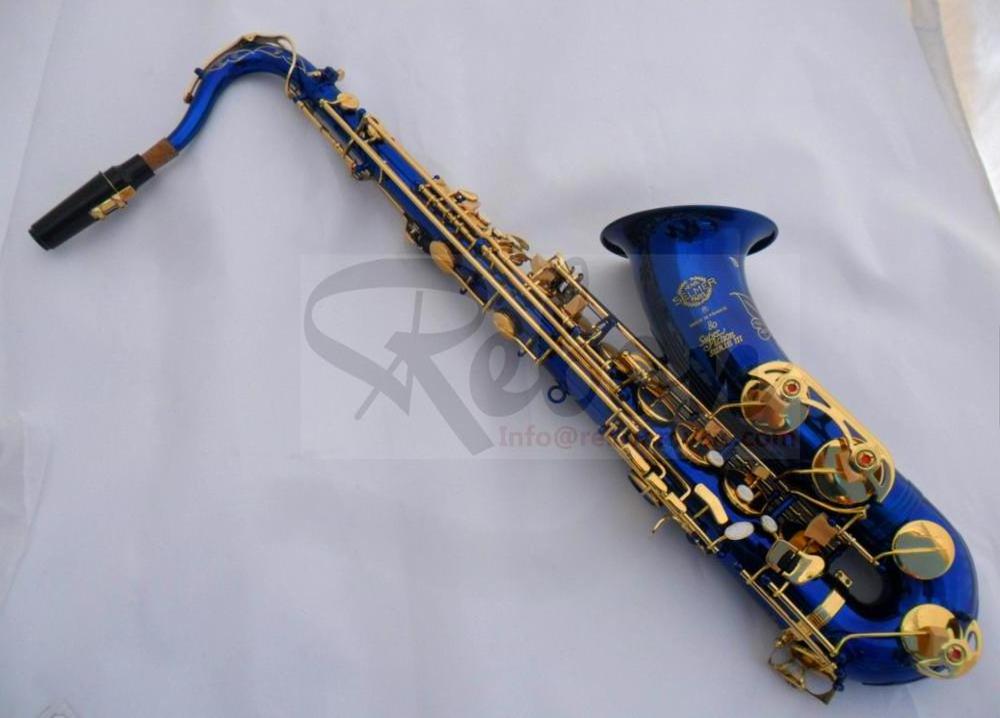 Weifang Rebon Bb Key Blue colour Tenor Saxophone