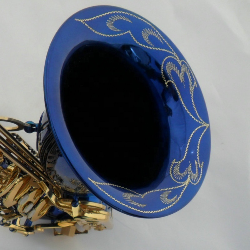 Weifang Rebon Bb Key Blue colour Tenor Saxophone