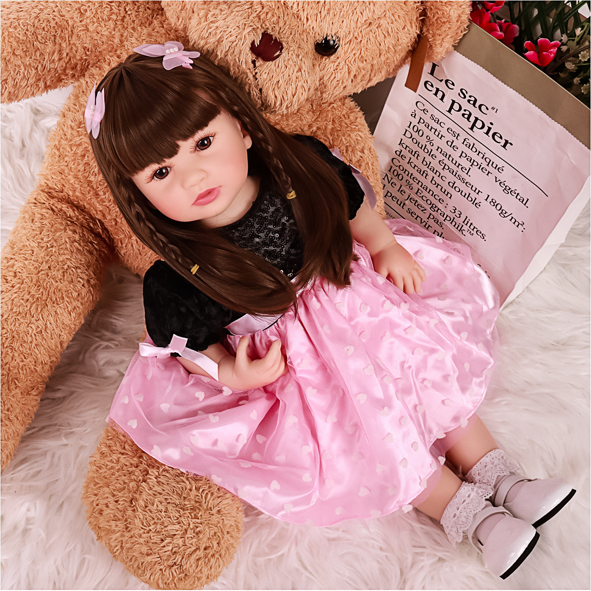 24inch Wholesale Newborn Cheap Soft Real Baby Girls Alive Vinyl Dolls Realistic Em Bebe Reborn Baby Dolls