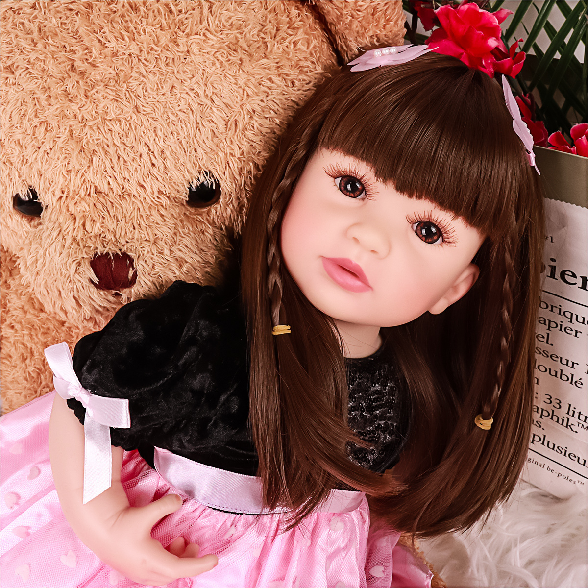 24inch Wholesale Newborn Cheap Soft Real Baby Girls Alive Vinyl Dolls Realistic Em Bebe Reborn Baby Dolls