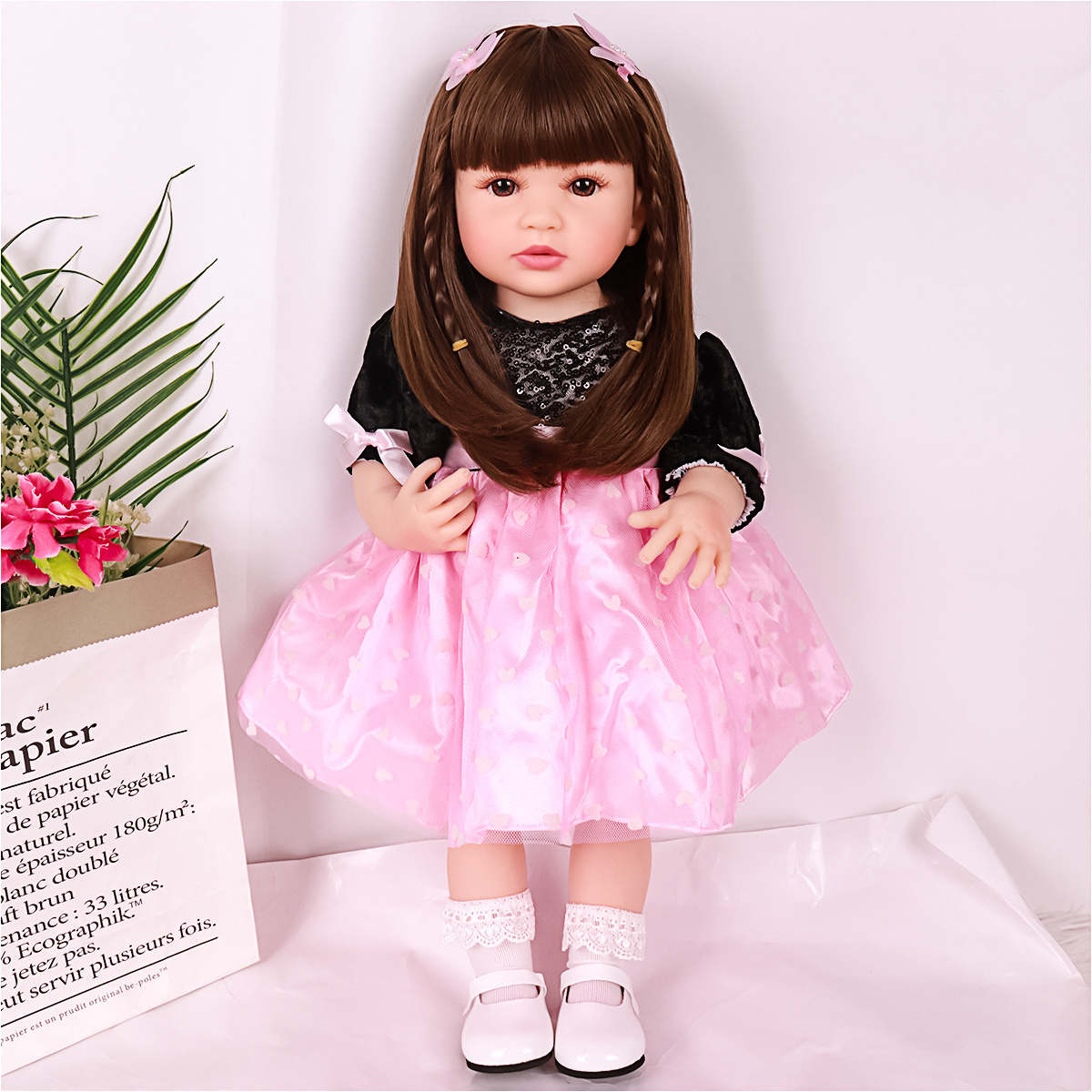 24inch Wholesale Newborn Cheap Soft Real Baby Girls Alive Vinyl Dolls Realistic Em Bebe Reborn Baby Dolls