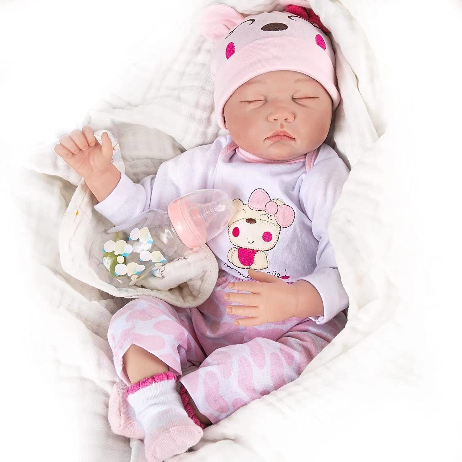 R&B 55Cm Reborn Baby Dolls Silicone Cute Soft Babies For Girls Fashion Bebe Reborn Dolls Newborn Baby Doll