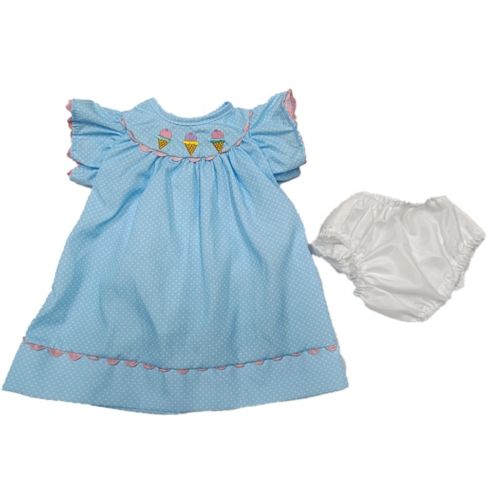 Blue Dress Lovely & Idyllic Reborn Baby Doll Clothes for 20-22 Inches Big Size Reborn Girls Dolls