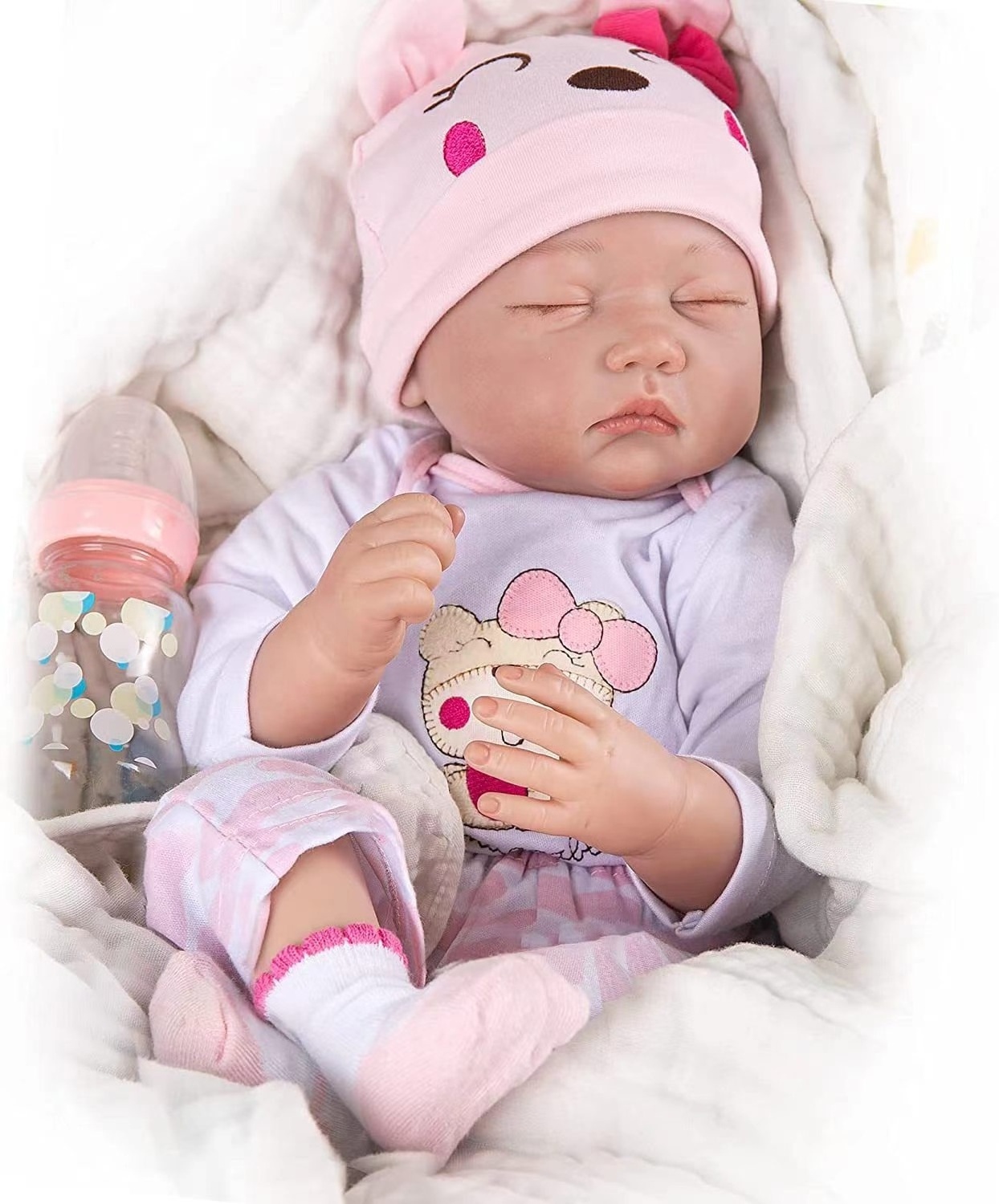 R&B 55Cm Reborn Baby Dolls Silicone Cute Soft Babies For Girls Fashion Bebe Reborn Dolls Newborn Baby Doll