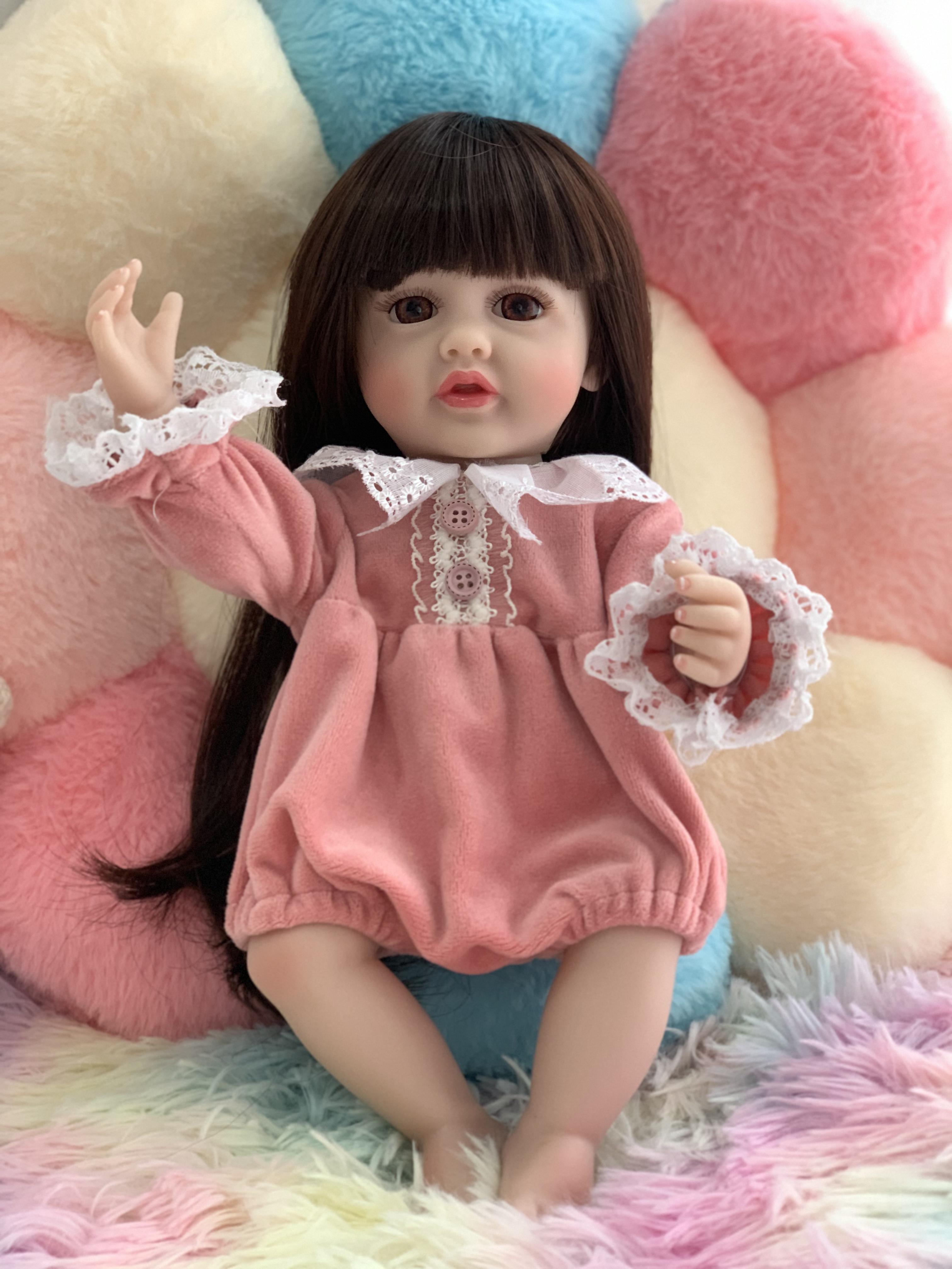 R&B Miniland Sale Comes Dolls Reborn Doll Drink Real Toy Girls Free Clothes Full Mini Recien Realistic Wholesale Reborn Dolls