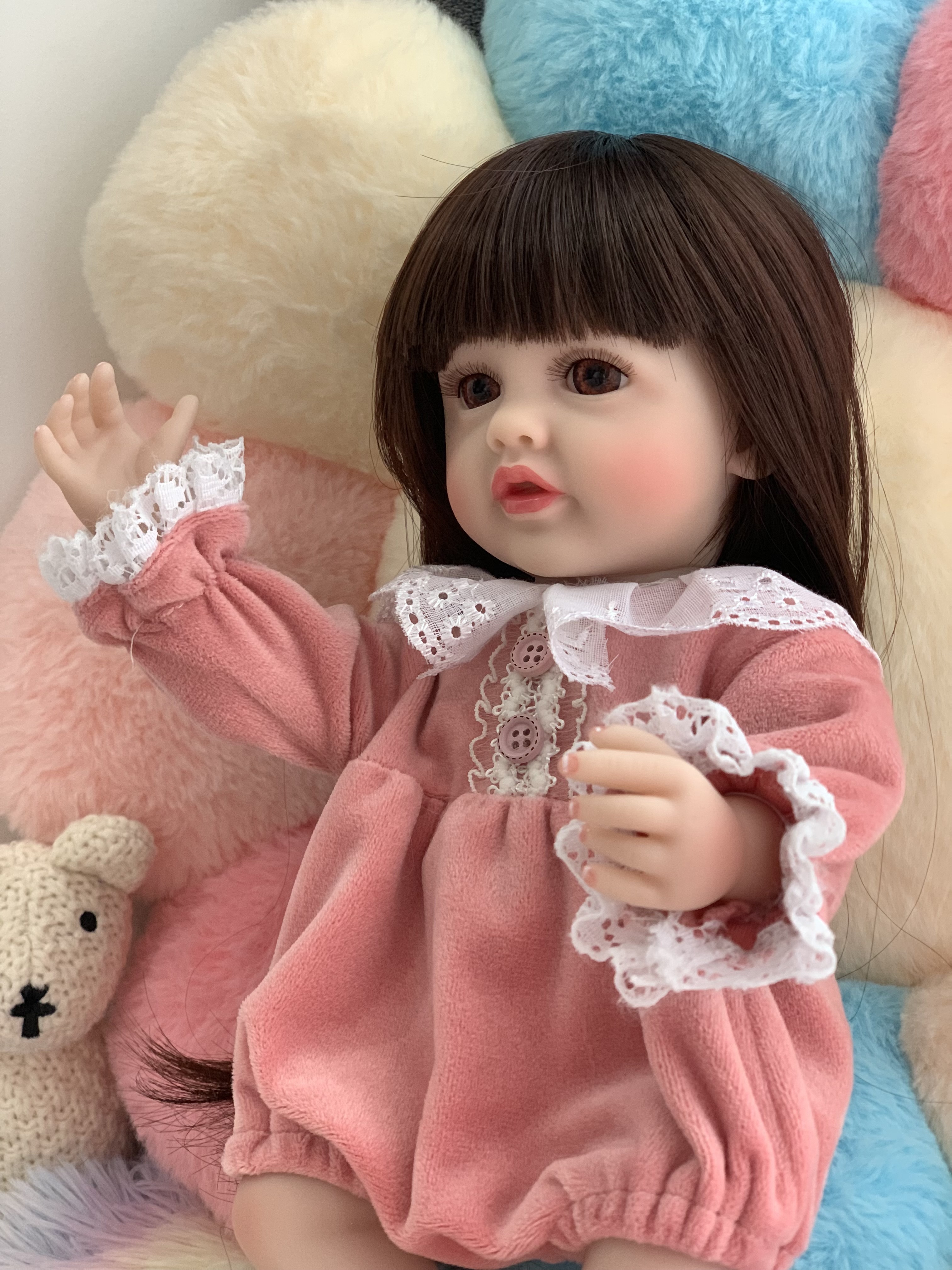 R&B Miniland Sale Comes Dolls Reborn Doll Drink Real Toy Girls Free Clothes Full Mini Recien Realistic Wholesale Reborn Dolls