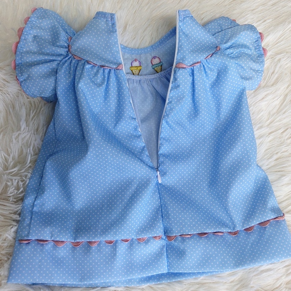 Blue Dress Lovely & Idyllic Reborn Baby Doll Clothes for 20-22 Inches Big Size Reborn Girls Dolls