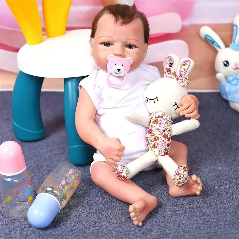 R&B Premie Newborn Baby Doll Soft Full Body Silicone Kit Custom Full Vinyl Reborn