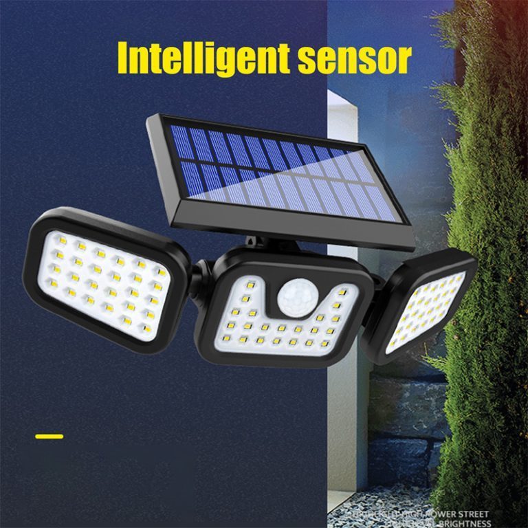 PIR sensor 74 LED Outdoor Waterproof IP65 LED solar garden lights outdoor waterproof