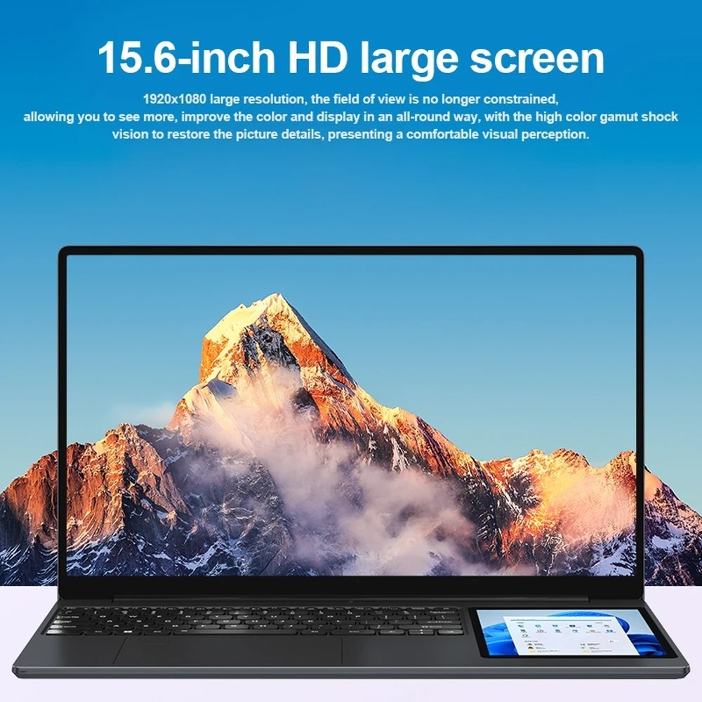 CRELANDER OEM Touch Screen Laptop 15.6 Inch HD Display Screen Intel CPU Processor 16GB RAM RGB Keyboard Computer Laptop Notebook