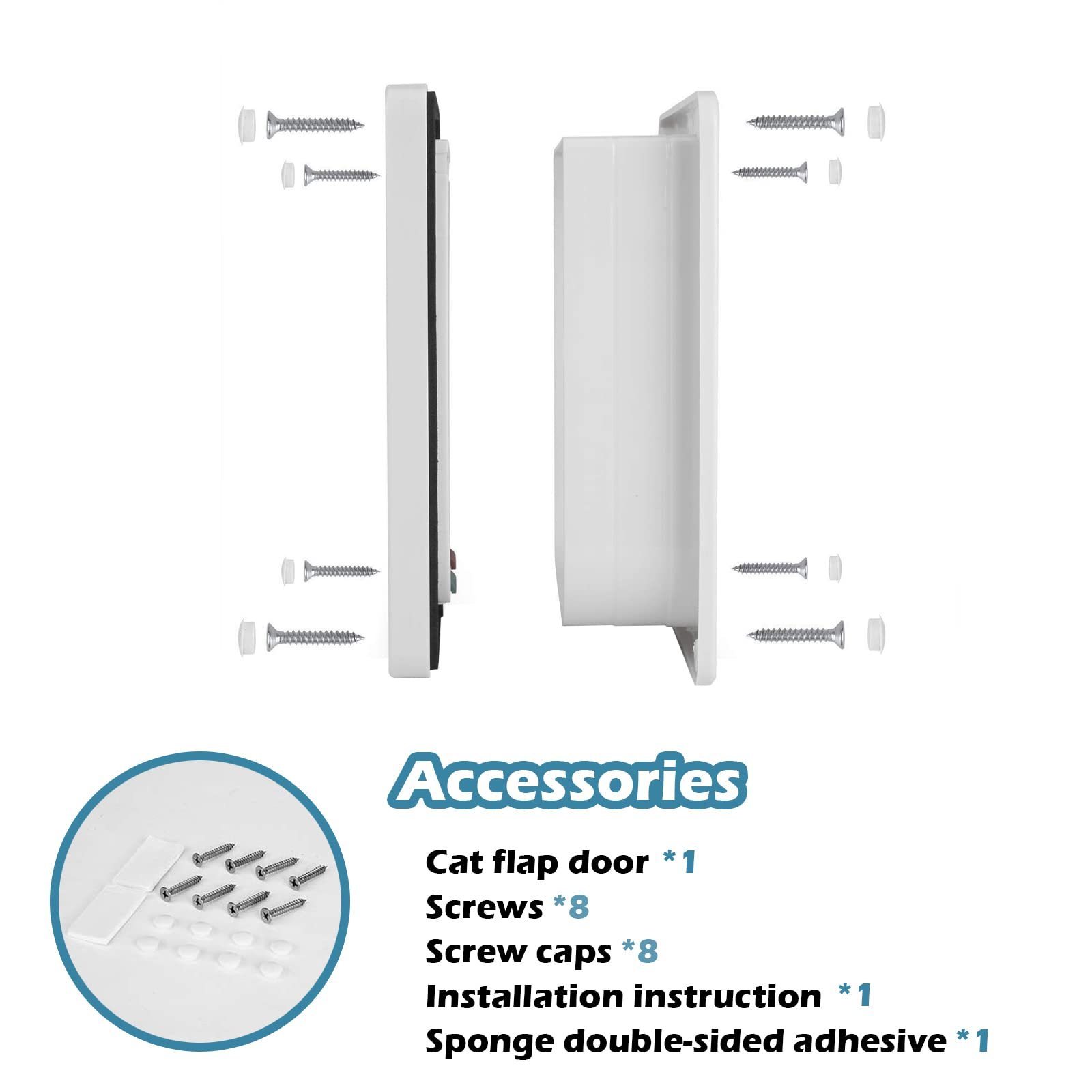 Pet Flap 4-way Locking Magnetic Home Dog Cat Door Tough Abs Pet Cat Door For Dog And Cat