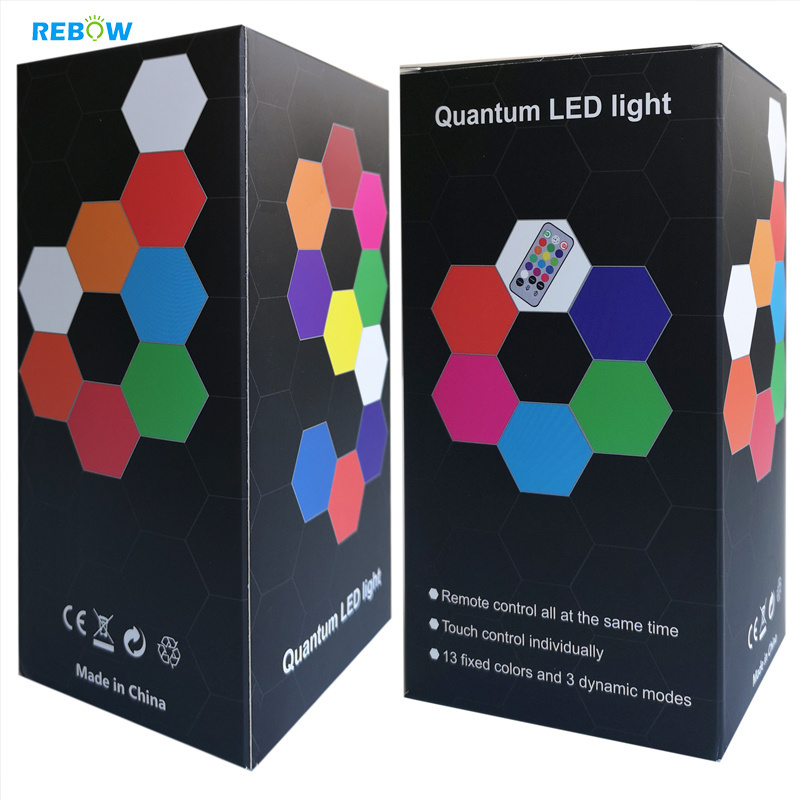 Bulk Blind Dropshipping indoor white led wall lamp 12w RGB decorative honeycomb shape wall light hexagonal wall led lamp