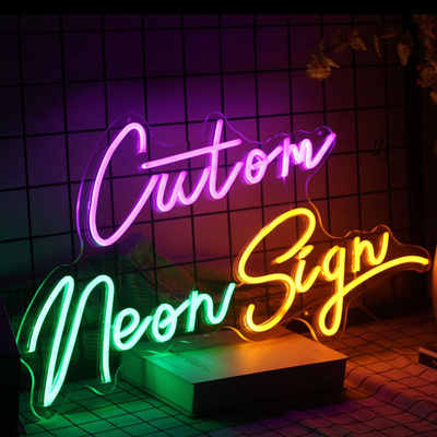 Rebow Customised Acrylic Color Changing Neon Sign Running Lash Custom Neon Sign Dropshipping